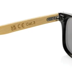 Gift Campaign Occhiali da sole ecologici con aste in bambù e lenti a specchio UV400><noscript><img width=