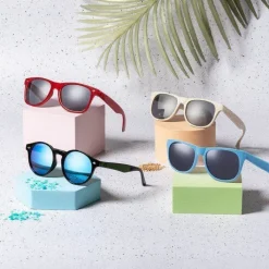 Gift Campaign Occhiali da sole in fibra di grano con lenti nere UV400></noscript> Occhiali Da Sole Personalizzati