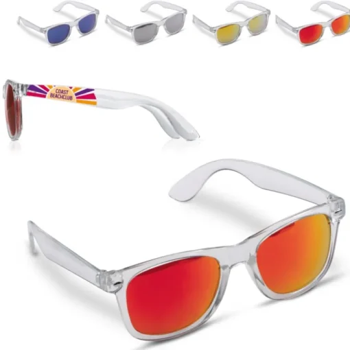 Gift Campaign Occhiali da sole trasparenti con lenti colorate e protezione UV400> Occhiali Da Sole Personalizzati