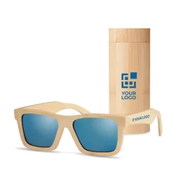 Gift Campaign Ochiali da sole con logo lenti a specchio e custodia in Bamboo Wanaka></noscript> Occhiali Da Sole Personalizzati
