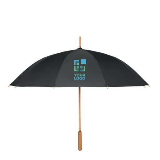 Gift Campaign Ombrello antivento con tela in pongee RPET e struttura in bambù Ø104> Ombrelli Antivento