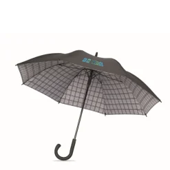 Gift Campaign Ombrello antivento da 23'' in pongee con disegno interno a quadri Ø58></noscript> Ombrelli Antivento