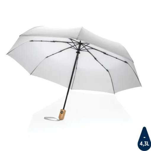 Gift Campaign Ombrello automatico con manico in bambù e antiviento Ø94 RPET> Ombrelli Pieghevoli