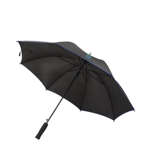 Gift Campaign Ombrello con copertura in pongee 190T di nera con bordo colorato Ø105> Ombrelli Classici