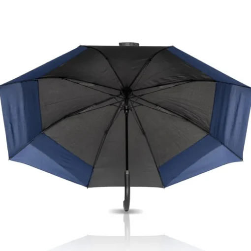 Gift Campaign Ombrello da 29'' in pongee 190T nero con interno colorato Ø132> Ombrelli Da Golf