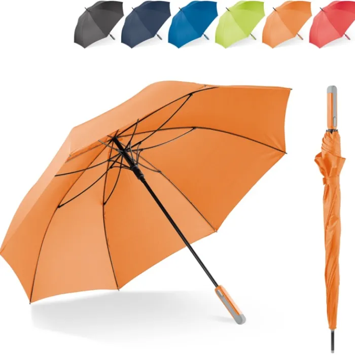 Gift Campaign Ombrello grande colorato da 25'' a prova di vento con telaio nero Ø114> Ombrelli Antivento