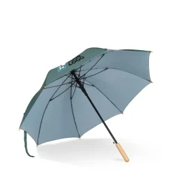 Gift Campaign Ombrello in rPET da 25'' a prova di tormenta con manico in legno Ø103></noscript> Ombrelli Antivento