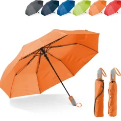 Gift Campaign Ombrello pieghevole da 22'' con manico ergonomico e telaio nero Ø100></noscript> Ombrelli Pieghevoli