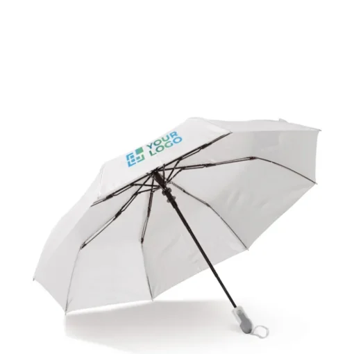 Gift Campaign Ombrello pieghevole personalizzato da 22'' con telaio nero Ø98> Ombrelli Pieghevoli