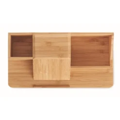Gift Campaign Organizer da scrivania personalizzato con caricatore wireless Bamboo></noscript> Gadget Per L'Ufficio