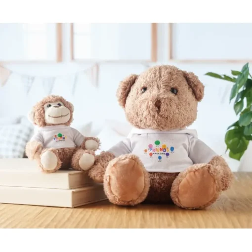 Gift Campaign Orsetto personalizzato con logo su hoodie per sublimazione Ted> Peluche