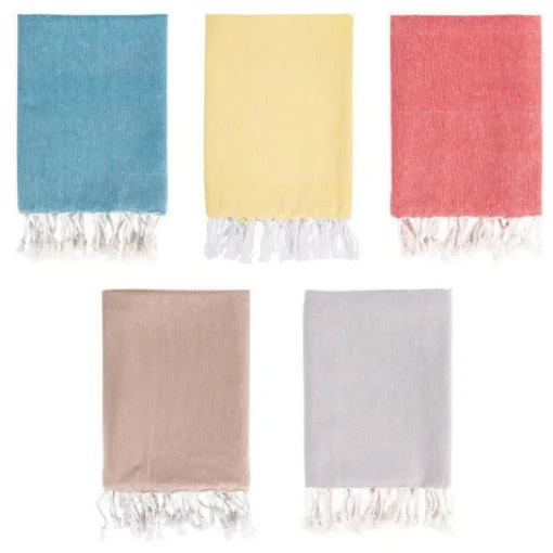 Gift Campaign Pareo in cotone e poliestere monocolore con frange bianche 170 g/m2> Teli Mare|Asciugamani Personalizzati