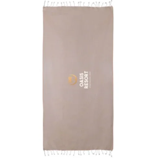 Gift Campaign Pareo in cotone e poliestere monocolore con frange bianche 170 g/m2> Teli Mare|Asciugamani Personalizzati
