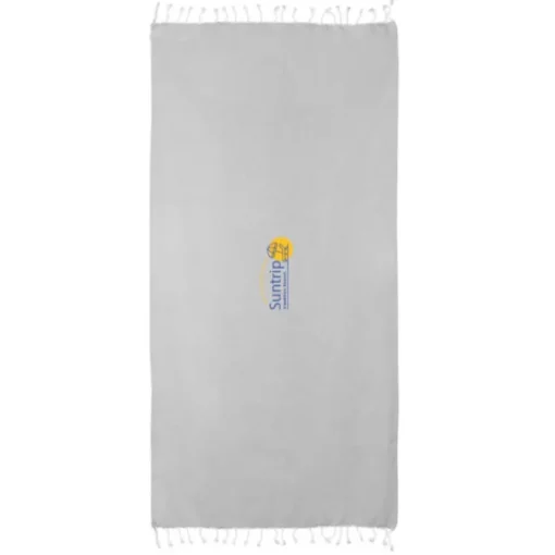 Gift Campaign Pareo in cotone e poliestere monocolore con frange bianche 170 g/m2> Teli Mare|Asciugamani Personalizzati