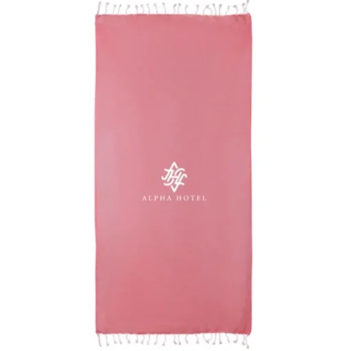 Gift Campaign Pareo in cotone e poliestere monocolore con frange bianche 170 g/m2> Teli Mare|Asciugamani Personalizzati