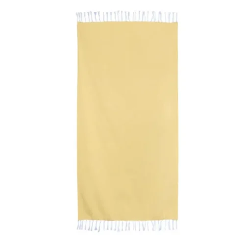 Gift Campaign Pareo in cotone e poliestere monocolore con frange bianche 170 g/m2> Teli Mare|Asciugamani Personalizzati