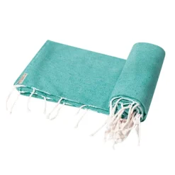 Gift Campaign Pareo in cotone riciclato e RPET con frange bianche 180 g/m2> Teli Mare|Asciugamani Personalizzati