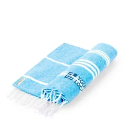 Gift Campaign Pareo telo con righe bianche in cotone riciclato e poliestere 255 g/m2></noscript> Teli Mare|Asciugamani Personalizzati