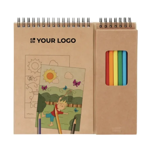 Gift Campaign Pastelli e libretto con disegni prestampati e fogli bianchi Canvas> Regali Per Bambini|Matite Colorate