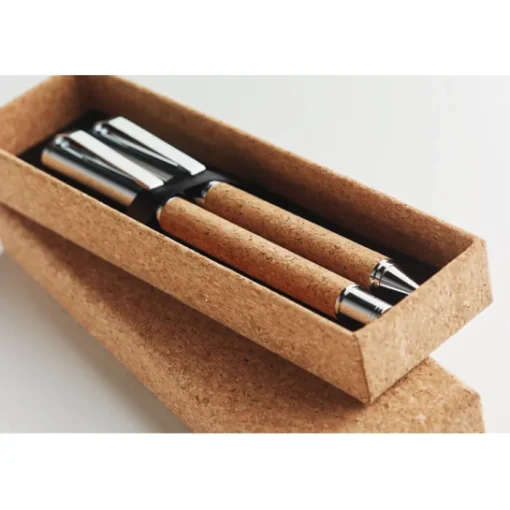 Gift Campaign Penna a sfera e Roller in metallo e sughero con astuccio Corticem> Penne Ecologiche