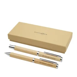 Gift Campaign Penna a sfera e roller in bambù e ottone riciclato inchiostro nero></noscript> Penne Ecologiche