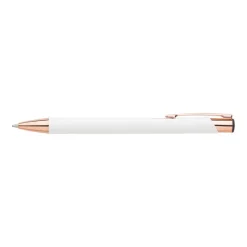 Gift Campaign Penna a sfera in alluminio con clip e punta in oro rosa inchiostro blu></noscript> Penne In Metallo