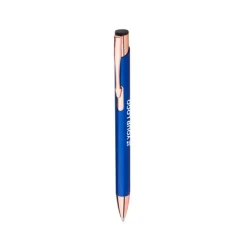 Gift Campaign Penna a sfera in alluminio con clip e punta in oro rosa inchiostro blu></noscript> Penne In Metallo