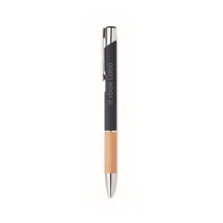Gift Campaign Penna a sfera in alluminio impugnatura in bambù ed inchiostro blu></noscript> Penne In Metallo