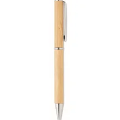 Gift Campaign Penna a sfera in bambù con dettagli in metallo inchiostro blu Naira></noscript> Penne Ecologiche