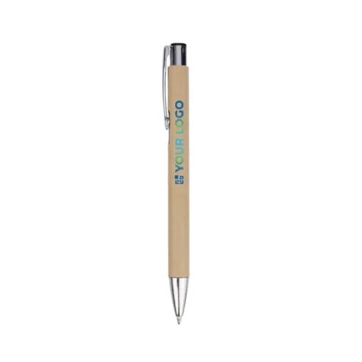 Gift Campaign Penna a sfera in cartone riciclato con dettagli cromati inchiostro nero> Penne Ecologiche