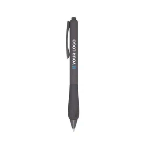 Gift Campaign Penna a sfera in plastica riciclata con fusto gommoso e inchiostro blu> Penne Di Plastica