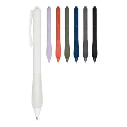 Gift Campaign Penna a sfera in plastica riciclata con fusto gommoso e inchiostro blu> Penne Di Plastica