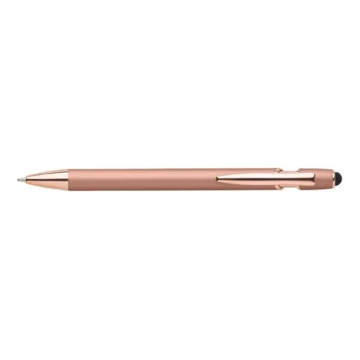 Gift Campaign Penna a sfera touch con logo, clip e punta in oro rosa inchiostro blu> Penne In Metallo