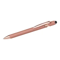 Gift Campaign Penna a sfera touch con logo, clip e punta in oro rosa inchiostro blu></noscript> Penne In Metallo