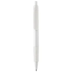 Gift Campaign Penna bianca con dettagli colorati e inchiostro blu realizzata in PLA> Penne Ecologiche|Penne Di Plastica