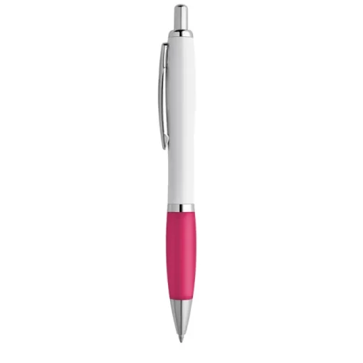 Gift Campaign Penna bianca con gomma antiscivolo colorata inchiostro blu ColorBlanc> Penne Di Plastica
