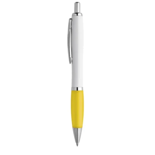 Gift Campaign Penna bianca con gomma antiscivolo colorata inchiostro blu ColorBlanc> Penne Di Plastica