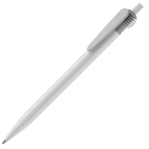 Gift Campaign Penna bianca in plastica con originale clip colorata e inchiostro blu> Penne Di Plastica