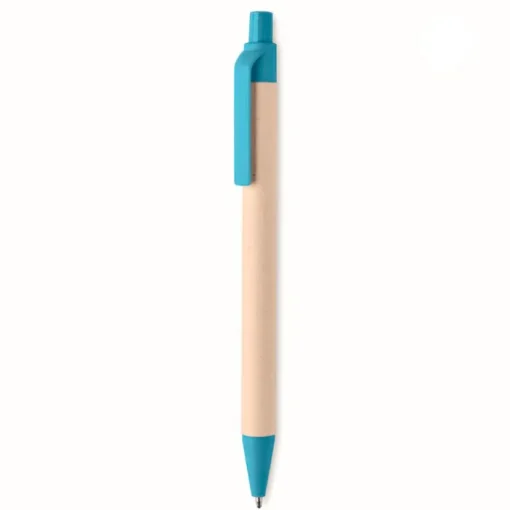 Gift Campaign Penna biodegradabile con clip e punta colorata inchiostro blu Eco Milky> Penne Ecologiche