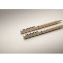 Gift Campaign Penna blu e penna in grafite senza inchiostro in paglia di grano e ABS></noscript> Penne Ecologiche