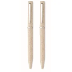 Gift Campaign Penna blu e penna in grafite senza inchiostro in paglia di grano e ABS></noscript> Penne Ecologiche