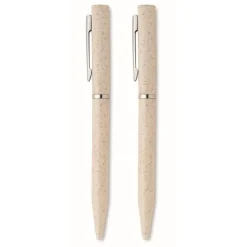 Gift Campaign Penna blu e penna in grafite senza inchiostro in paglia di grano e ABS></noscript> Penne Ecologiche