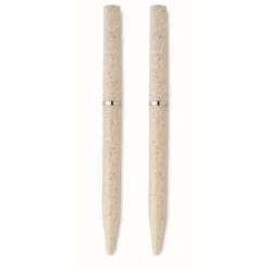 Gift Campaign Penna blu e penna in grafite senza inchiostro in paglia di grano e ABS></noscript> Penne Ecologiche