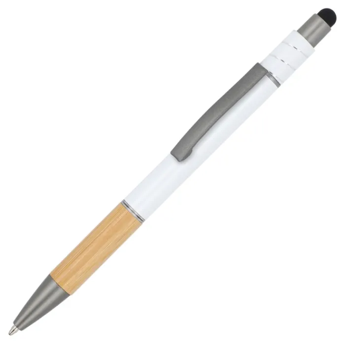 Gift Campaign Penna con dettaglio in bambù e spinner antistress inchiostro blu> Penne Ecologiche