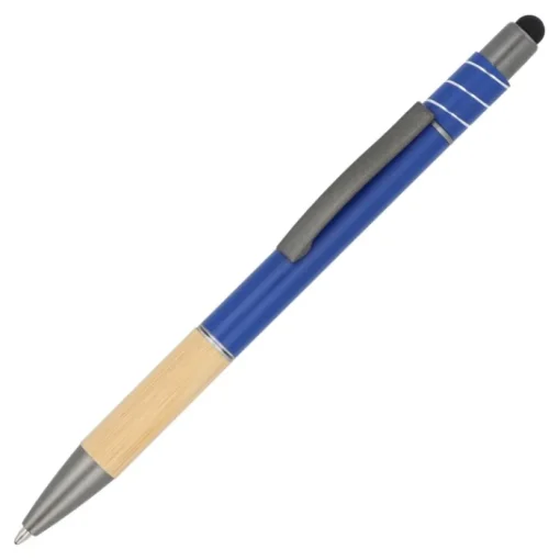 Gift Campaign Penna con dettaglio in bambù e spinner antistress inchiostro blu> Penne Ecologiche