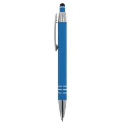 Gift Campaign Penna con finitura soft-touch 3 anelli argentati e inchiostro blu></noscript> Penne In Metallo