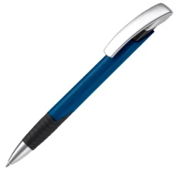 Gift Campaign Penna con impugnatura testurizzata, clip argentata e inchiostro blu></noscript> Penne Di Plastica