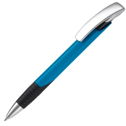 Gift Campaign Penna con impugnatura testurizzata, clip argentata e inchiostro blu> Penne Di Plastica
