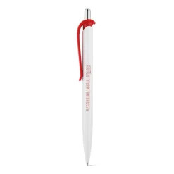 Gift Campaign Penna di plastica bianca con clip in vari colori e inchiostro blu></noscript> Penne Di Plastica