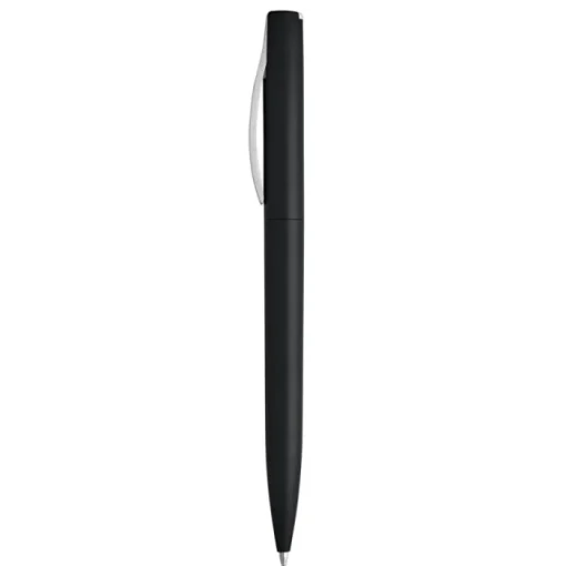 Gift Campaign Penna di plastica con finitura metallica inchiostro nero Curveclip> Penne Di Plastica